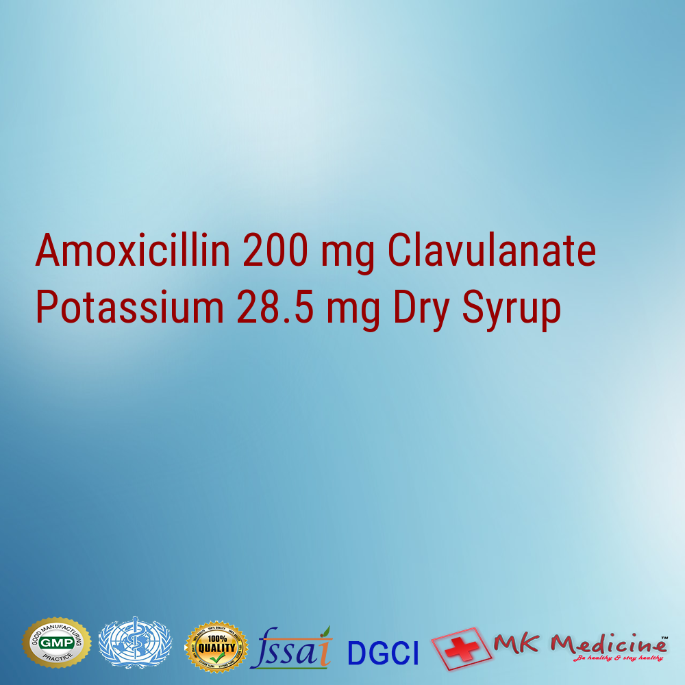 Amoxicillin 200 mg Clavulanate Potassium 28.5 mg Dry Syrup