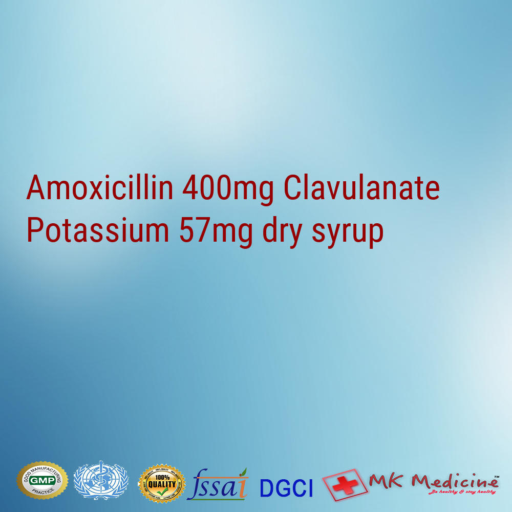 Amoxicillin 400mg Clavulanate Potassium 57mg dry syrup