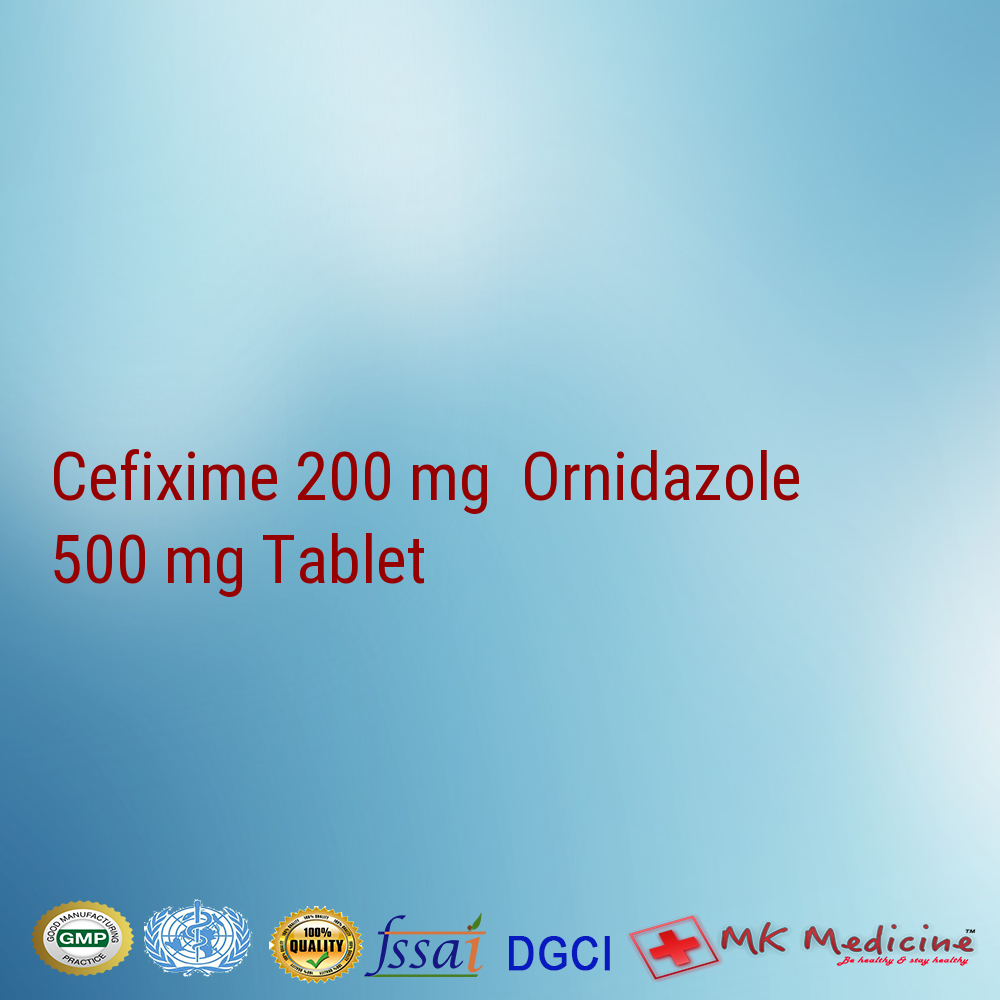 Cefixime 200 mg  Ornidazole 500 mg Tablet