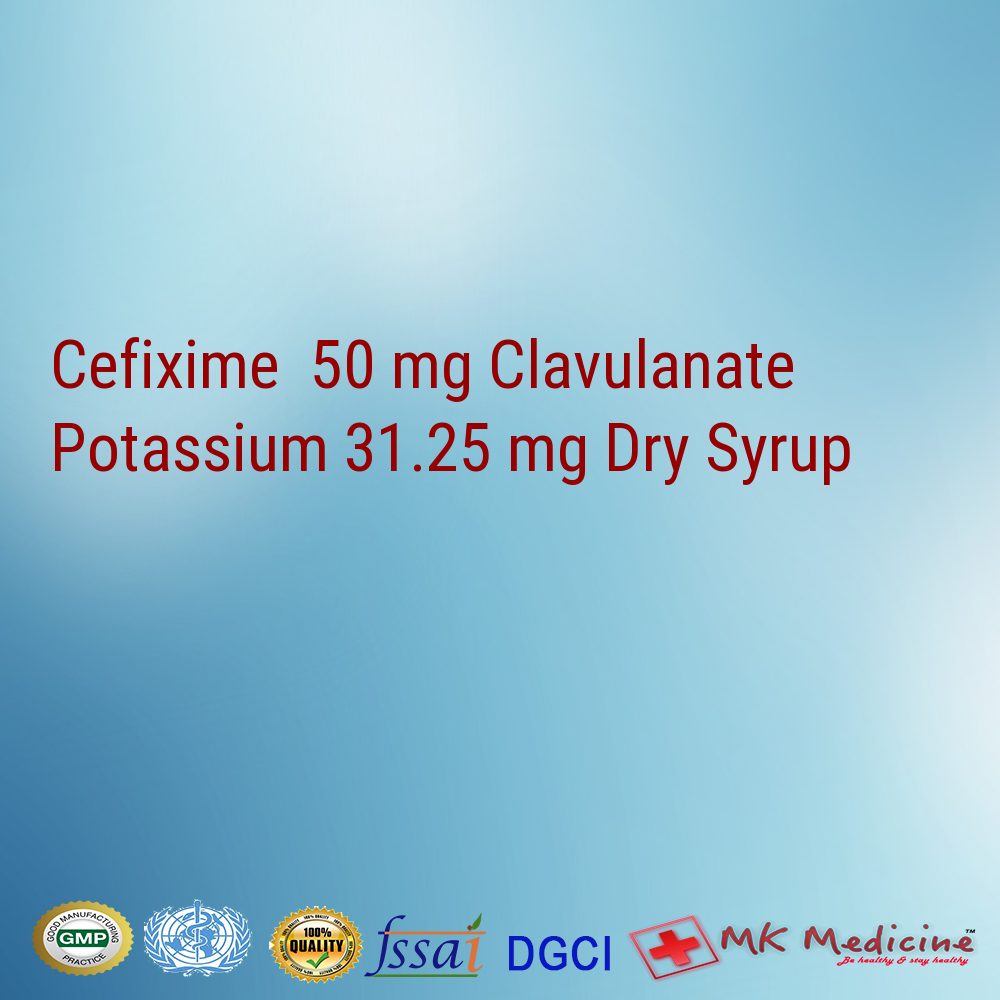 Cefixime  50 mg Clavulanate Potassium 31.25 mg Dry Syrup