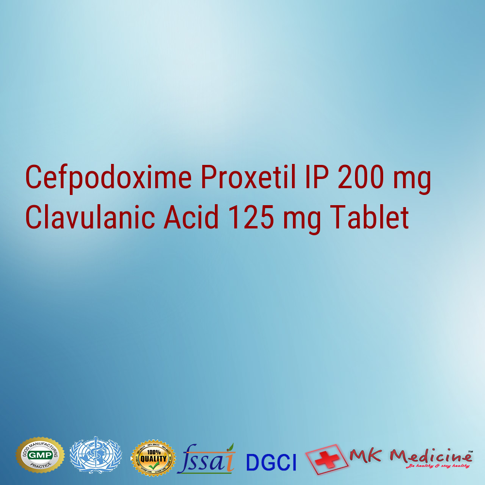 Cefpodoxime Proxetil IP 200 mg Clavulanic Acid 125 mg Tablet