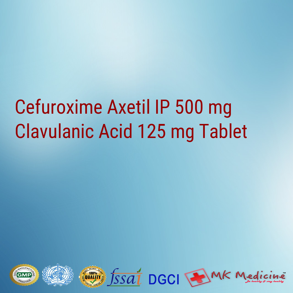 Cefuroxime Axetil IP 500 mg Clavulanic Acid 125 mg Tablet