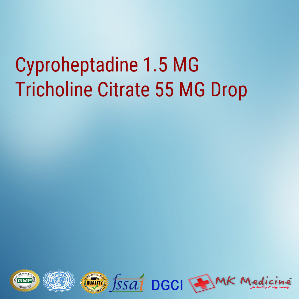 Cyproheptadine 1.5 MG Tricholine Citrate 55 MG Drop