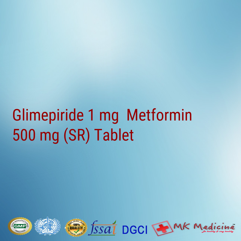Glimepiride 1 mg  Metformin 500 mg (SR) Tablet