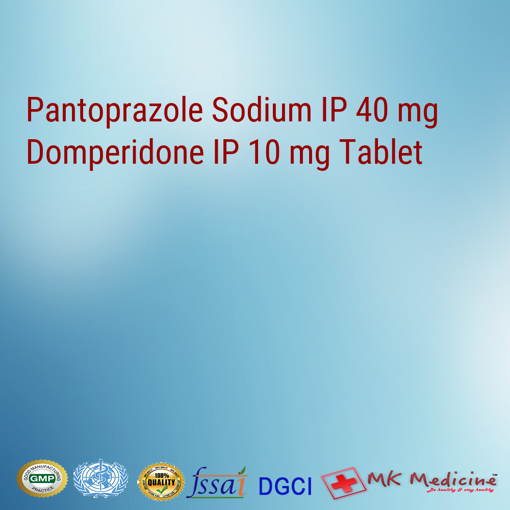 Pantoprazole Sodium IP 40 mg Domperidone IP 10 mg Tablet