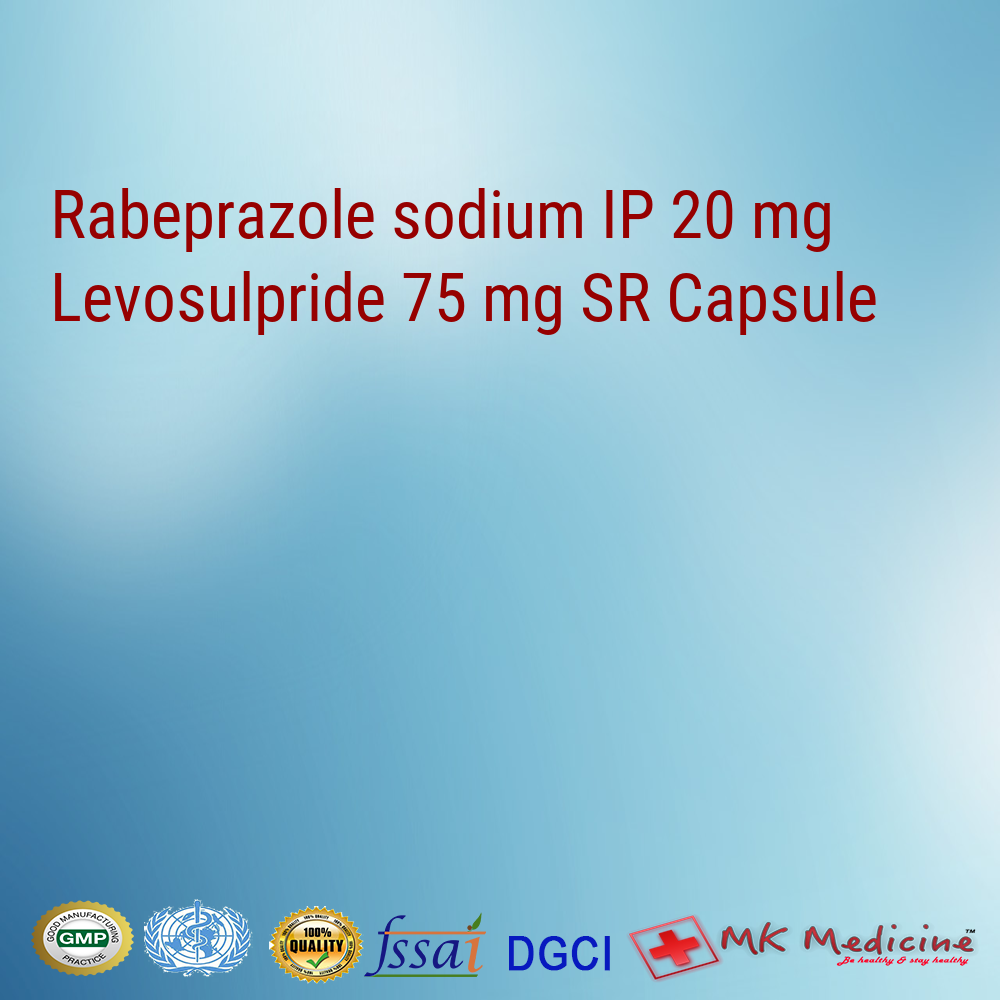 Rabeprazole sodium IP 20 mg Levosulpride 75 mg SR Capsule