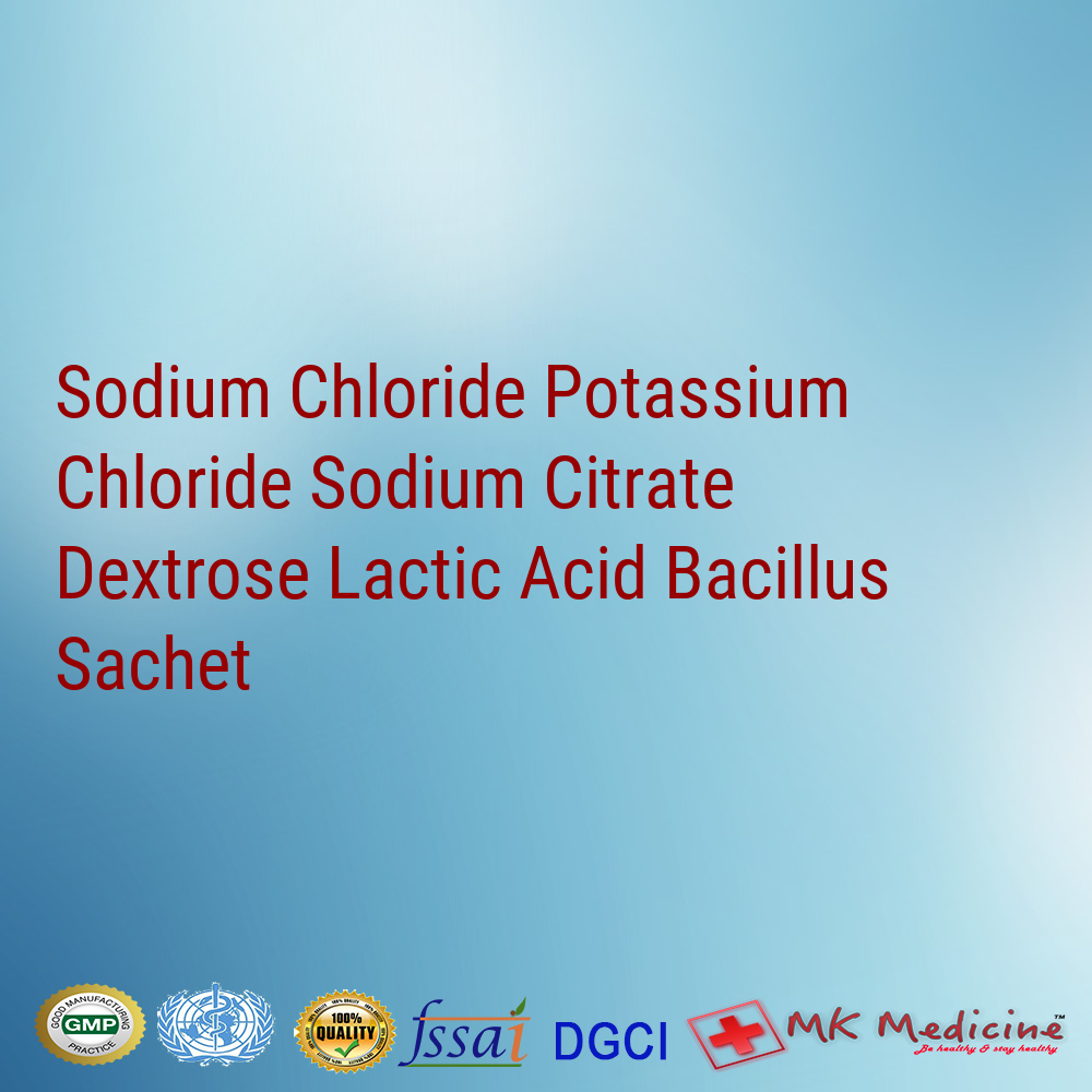 Sodium Chloride 0.52 g, Potassium Chloride 0.30 g, Sodium Citrate 0.58 g, Dextrose (Anhydrous) 2.70 g, Lactic Acid Bacillus 60 million spores