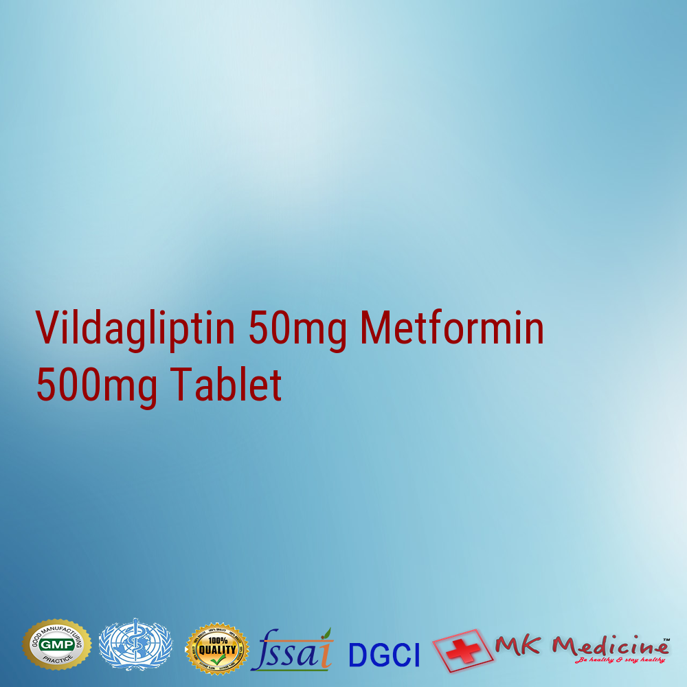 Vildagliptin 50mg and Metformin 500mg Tablet